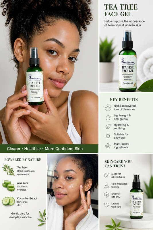 Tea Tree Face Gel for Blemish-Prone Skin | Lightweight | 2 oz
