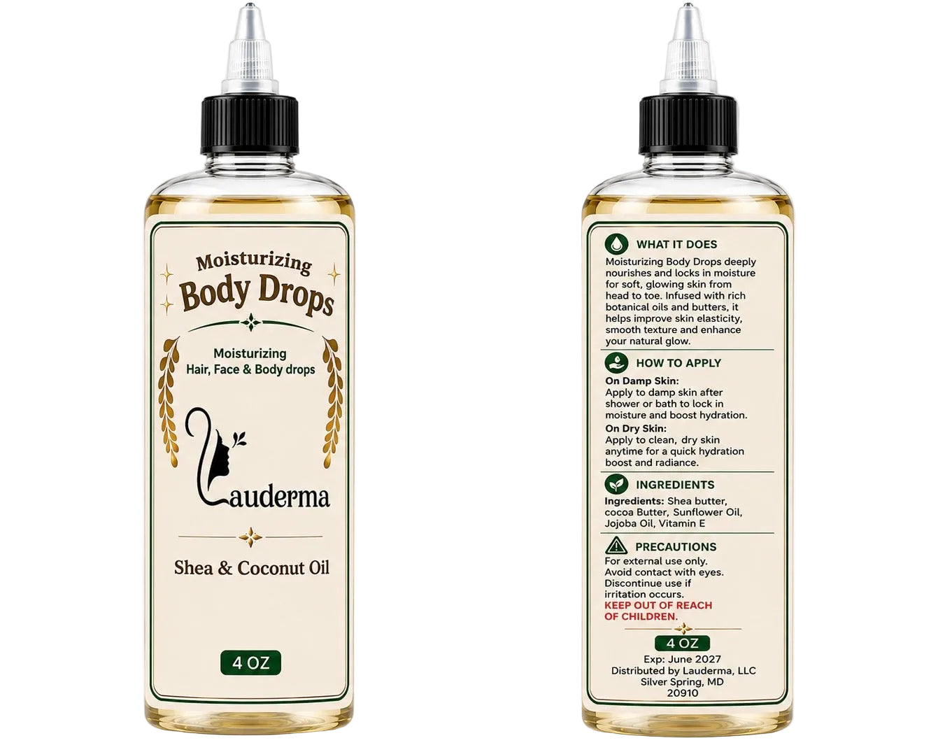 Moisturizing Hair, Face & Body Drops
